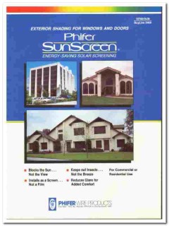 Phifer Wire Products Inc 1989 vintage window catalog SunScreen solar Phifer Wire Products Inc 1989 vintage window catalog SunScreen solar