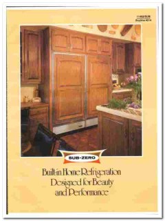 Sub-Zero Freezer Company 1989 vintage appliance catalog refrigerators Sub-Zero Freezer Company 1989 vintage appliance catalog refrigerators