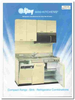 King Refrigerator Corp 1989 vintage appliance catalog Mini-Kitchens King Refrigerator Corp 1989 vintage appliance catalog Mini-Kitchens