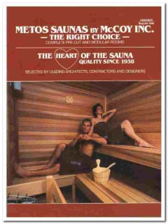 McCoy Inc 1989 vintage bathroom catalog Metos Saunas pre-cut modular McCoy Inc 1989 vintage bathroom catalog Metos Saunas pre-cut modular