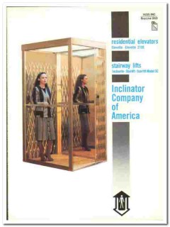 Inclinator Company America 1989 vintage elevator catalog residential Inclinator Company America 1989 vintage elevator catalog residential