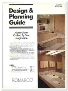 Romarco Corp 1989 vintage bathroom catalog bathtubs shower bases Romarco Corp 1989 vintage bathroom catalog bathtubs shower bases