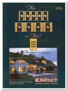 LiteTouch Inc 1989 vintage electrical catalog lighting control systems