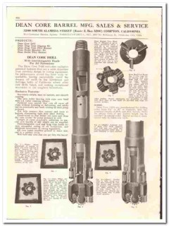 Dean Core Barrel Mfg Sales Service 1936 vintage oil catalog oilfield