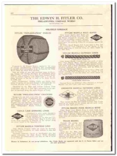 Edwin H Fitler Company 1936 vintage oil gas catalog oilfield cordage