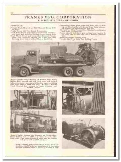 Franks Mfg Corp 1936 vintage oil gas catalog oilfield rotary drilling Franks Mfg Corp 1936 vintage oil gas catalog oilfield rotary drilling