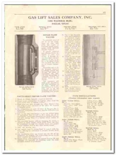 Gas Lift Sales Company 1936 vintage oil catalog oilfield flow valves