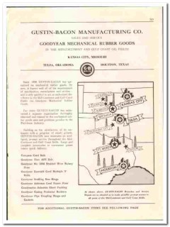 Gustin-Bacon Mfg Company 1936 vintage oil gas catalog oilfield rubber