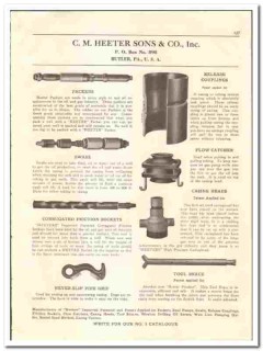 C M Heeter Sons Company 1936 vintage oil gas catalog oilfield drilling