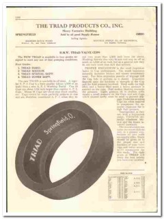 Triad Products Company 1936 vintage oil gas catalog oilfield valve cup Triad Products Company 1936 vintage oil gas catalog oilfield valve cup