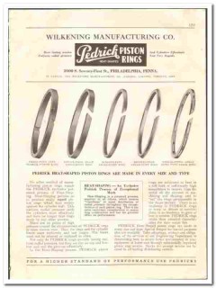 Wilkening Mfg Company 1936 vintage oil gas catalog Pedrick piston ring