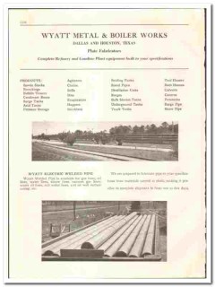 Wyatt Metal Boiler Works 1936 vintage oil catalog refinery equipment Wyatt Metal Boiler Works 1936 vintage oil catalog refinery equipment