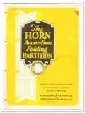 Horn Mfg Company 1946 vintage door catalog accordion folding partition