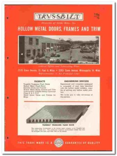Siems Brothers Inc 1946 vintage door catalog hollow metal Trussbilt Siems Brothers Inc 1946 vintage door catalog hollow metal Trussbilt