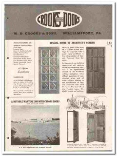 W D Crooks Sons Inc 1946 vintage door catalog veneered solid flush W D Crooks Sons Inc 1946 vintage door catalog veneered solid flush
