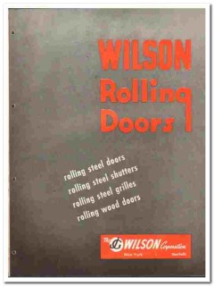 J G Wilson Corp 1946 vintage door catalog rolling steel shutter grille J G Wilson Corp 1946 vintage door catalog rolling steel shutter grille