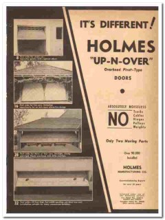 Holmes Mfg Company 1946 vintage door catalog overhead pivot-type Holmes Mfg Company 1946 vintage door catalog overhead pivot-type