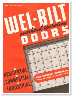Huck-Gerhardt Company 1946 vintage door catalog Wel-Bilt overhead Huck-Gerhardt Company 1946 vintage door catalog Wel-Bilt overhead