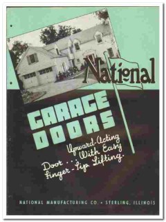 National Mfg Company 1946 vintage door catalog garage upward-acting National Mfg Company 1946 vintage door catalog garage upward-acting