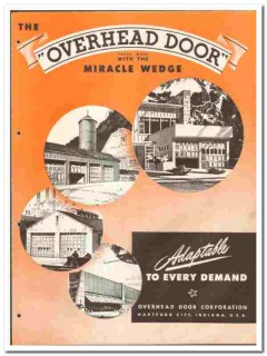 Overhead Door Company 1946 vintage catalog garage miracle wedge Overhead Door Company 1946 vintage catalog garage miracle wedge