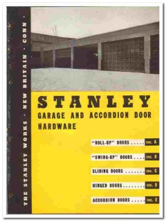 Stanley Works 1946 vintage door catalog garage accordion hardware Stanley Works 1946 vintage door catalog garage accordion hardware