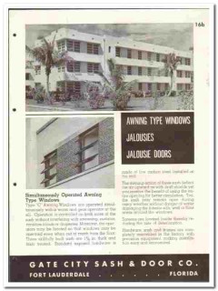 Gate City Sash Door Company 1946 vintage window catalog awning type