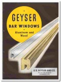 E K Geyser Company 1946 vintage window catalog aluminum wood bar
