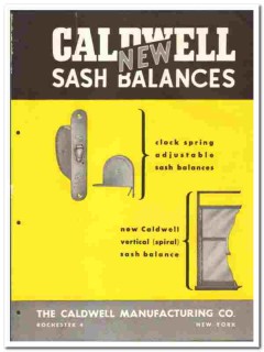 Caldwell Mfg Company 1946 vintage hardware catalog sash balances