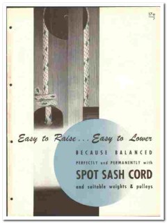 Samson Cordage Works 1946 vintage hardware catalog Spot sash cord Samson Cordage Works 1946 vintage hardware catalog Spot sash cord