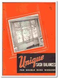 Unique Balance Company 1946 vintage hardware catalog sash window