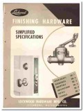 Lockwood Hardware Mfg Company 1946 vintage catalog finishing door Lockwood Hardware Mfg Company 1946 vintage catalog finishing door