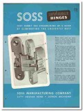Soss Mfg Company 1946 vintage hardware catalog door invisible