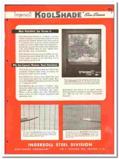 Borg-Warner Corp 1946 vintage window catalog Ingersoll KoolShade