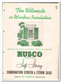 F C Russell Company 1946 vintage window catalog Rusco screen sash