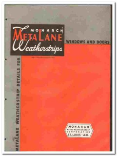 Monarch Metal Weatherstrip Corp 1946 vintage window catalog MetaLane Monarch Metal Weatherstrip Corp 1946 vintage window catalog MetaLane