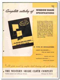 Western Shade Cloth Company 1946 vintage window catalog