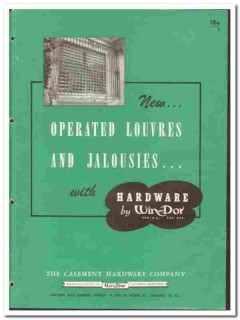 Casement Hardware Company 1946 vintage window catalog Jalousie Win-Dor Casement Hardware Company 1946 vintage window catalog Jalousie Win-Dor