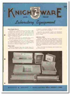 Maurice A Knight 1946 vintage lab equipment catalog Knight-Ware Maurice A Knight 1946 vintage lab equipment catalog Knight-Ware