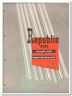 Republic Steel Corp 1946 vintage plumbing catalog wrought copper pipe Republic Steel Corp 1946 vintage plumbing catalog wrought copper pipe