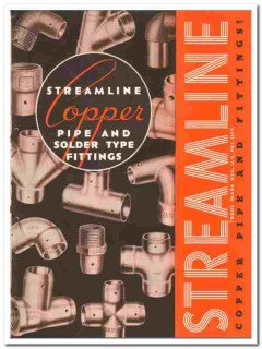 Mueller Brass Company 1946 vintage plumbing catalog Streamline Pipe