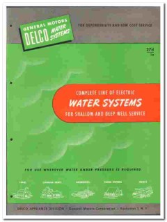 General Motors Corp 1946 vintage plumbing catalog water systems Delco General Motors Corp 1946 vintage plumbing catalog water systems Delco