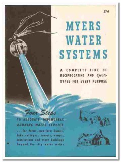 F E Myers Brother Company 1946 vintage plumbing catalog water systems