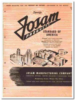 Josam Mfg Company 1946 vintage plumbing catalog drains mixing valves Josam Mfg Company 1946 vintage plumbing catalog drains mixing valves