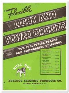 Bulldog Electric Products Company 1946 vintage catalog power circuits