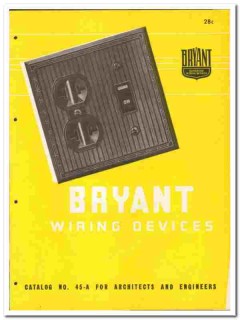 Bryant Electric Company 1946 vintage catalog wiring devices