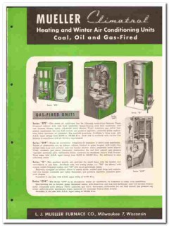 L J Mueller Furnace Company 1946 vintage heating catalog Climatrol