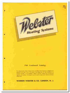 Warren Webster Company 1946 vintage heating catalog traps valves