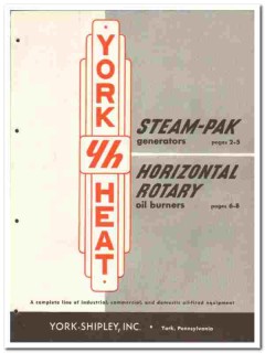 York-Shipley Inc 1946 vintage heating catalog Steam-Pak generators York-Shipley Inc 1946 vintage heating catalog Steam-Pak generators