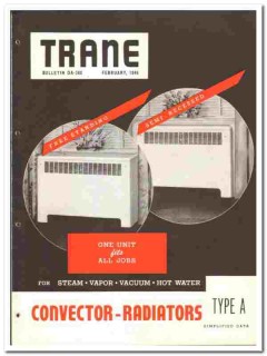 Trane Company 1946 vintage heating catalog convector radiators