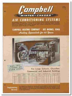 Campbell Heating Company 1946 vintage catalog air conditioning